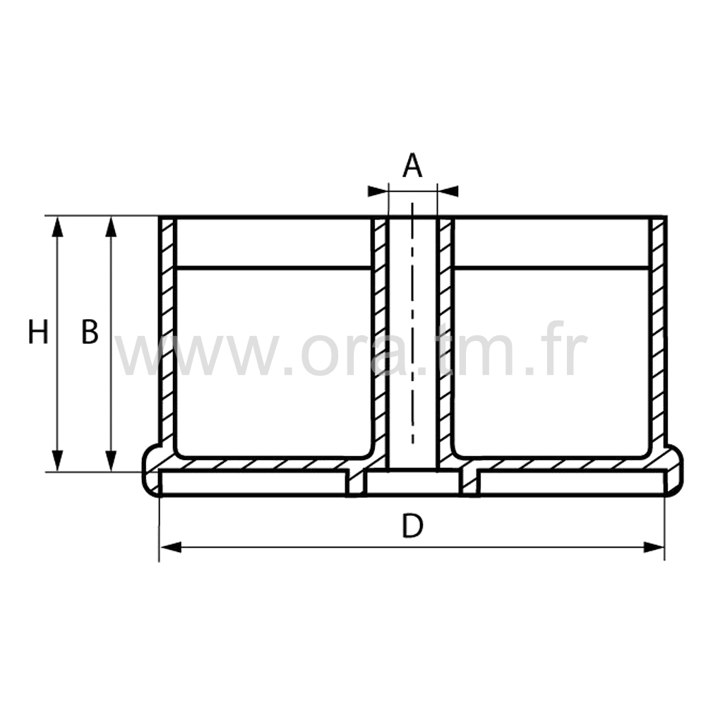 GLHE - PIED A VISSER - BASE CYLINDRIQUE